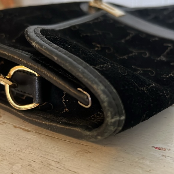 Vintage SAC Givenchy black suede signature purse - Picture 8 of 13